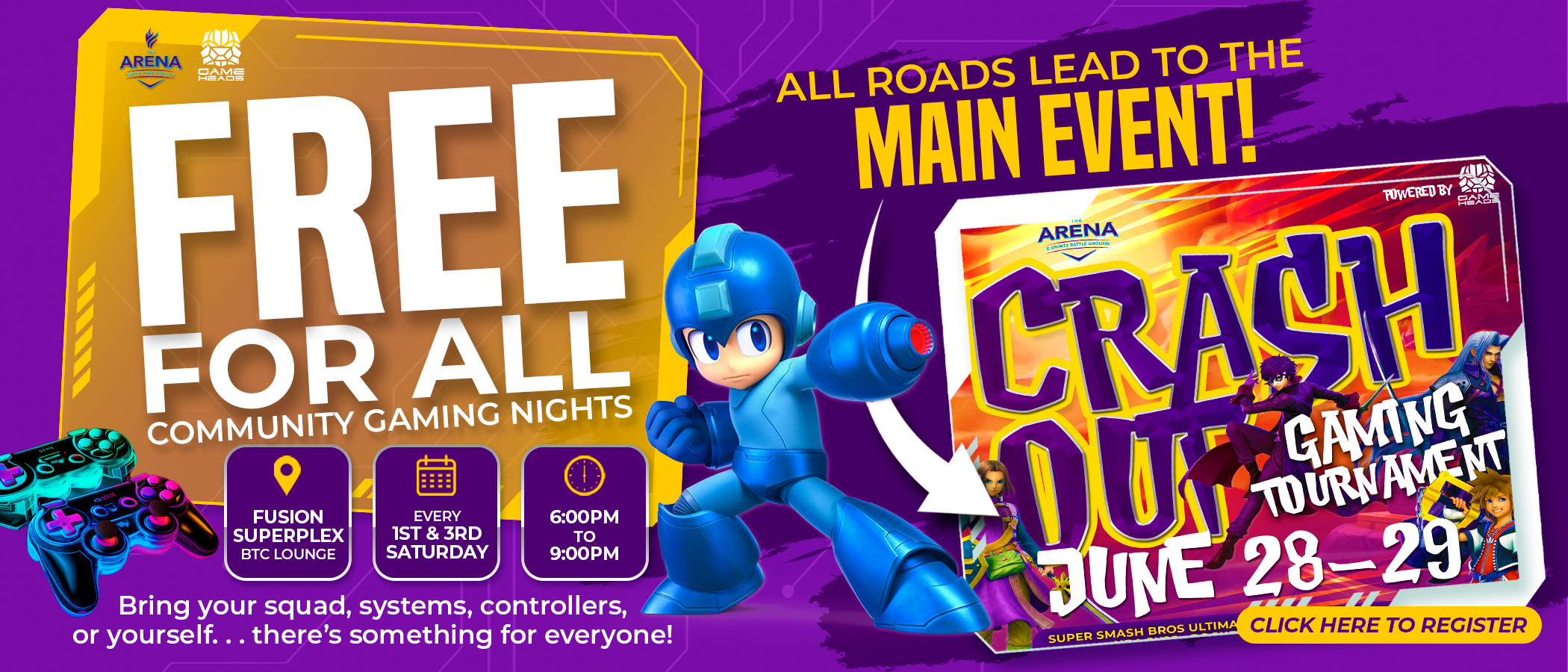 FREE FOR ALL – CRASH OUT HOME PAGE