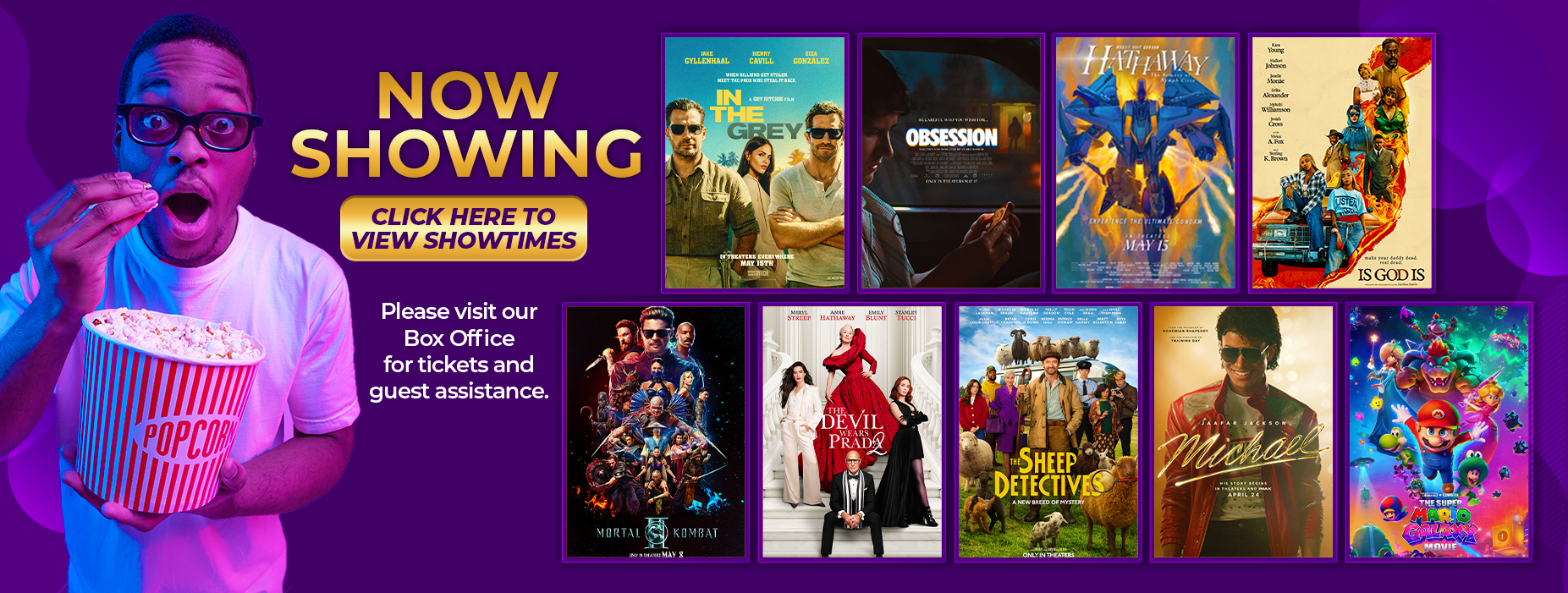 NOW SHOWING WEBSITE UPDATE