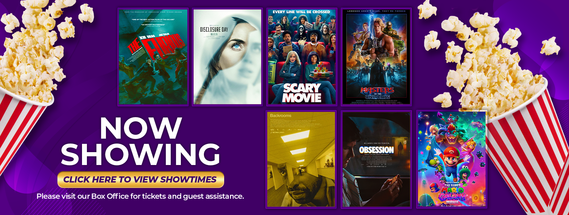 NOW SHOWING WEBSITE BANNER