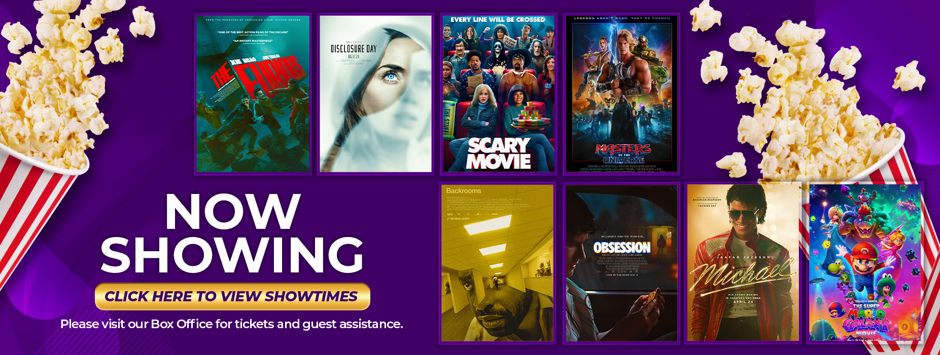 NOW SHOWING WEBSITE BANNER