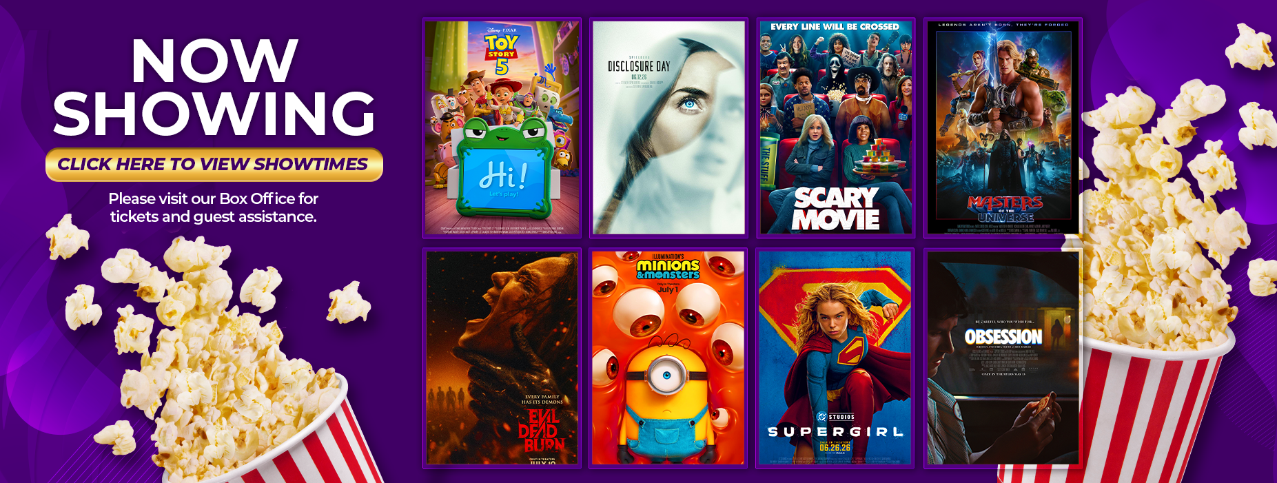 NOW SHOWING WEBSITE BANNER