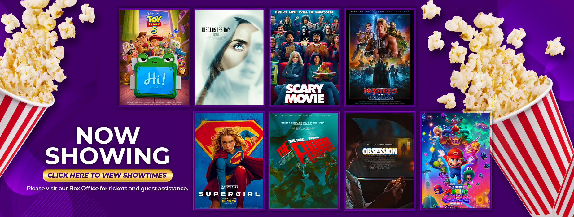 NOW SHOWING WEBSITE UPDATE