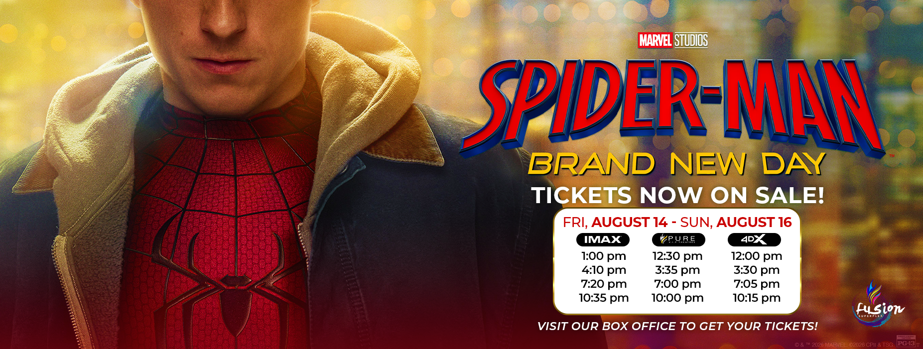 SPIDERMAN BRAND NEW DAY TICKETS ON SALE WEBSITE